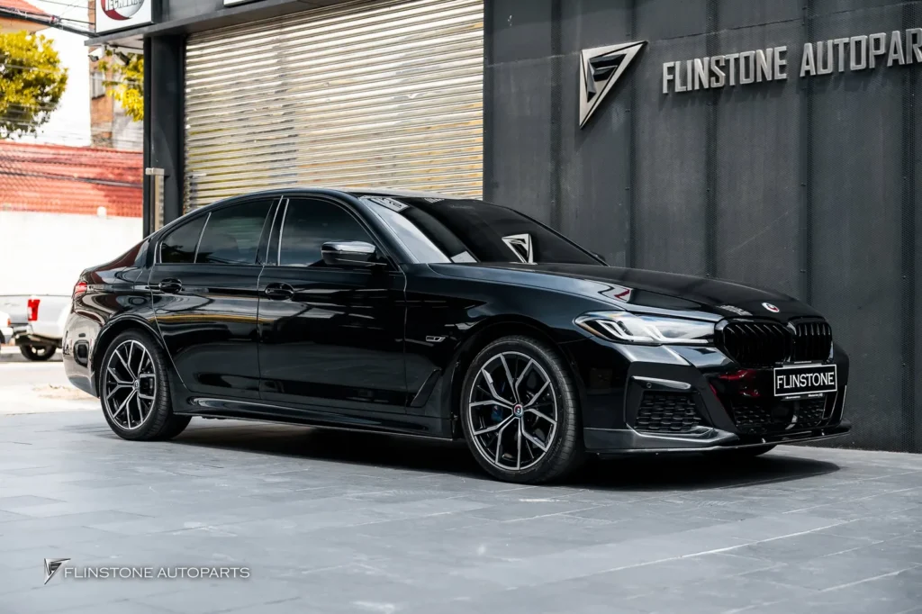 BMW G30-G32 Series 5-6 M Performance Style Carbon Fiber Front Lip + M5 Black Front Gril