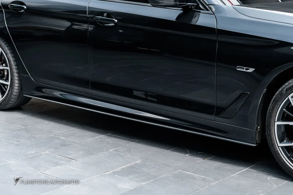 BMW G30-G32 Series 5-6 M Performance Style Carbon Fiber Front Lip + M5 Black Front Gril