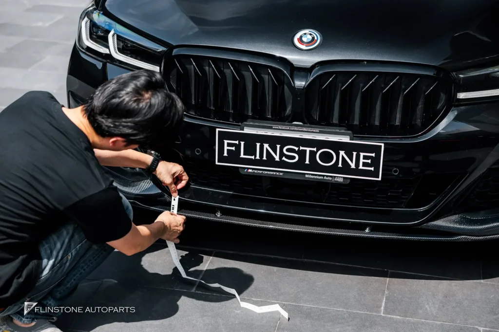 BMW G30-G32 Series 5-6 M Performance Style Carbon Fiber Front Lip + M5 Black Front Gril