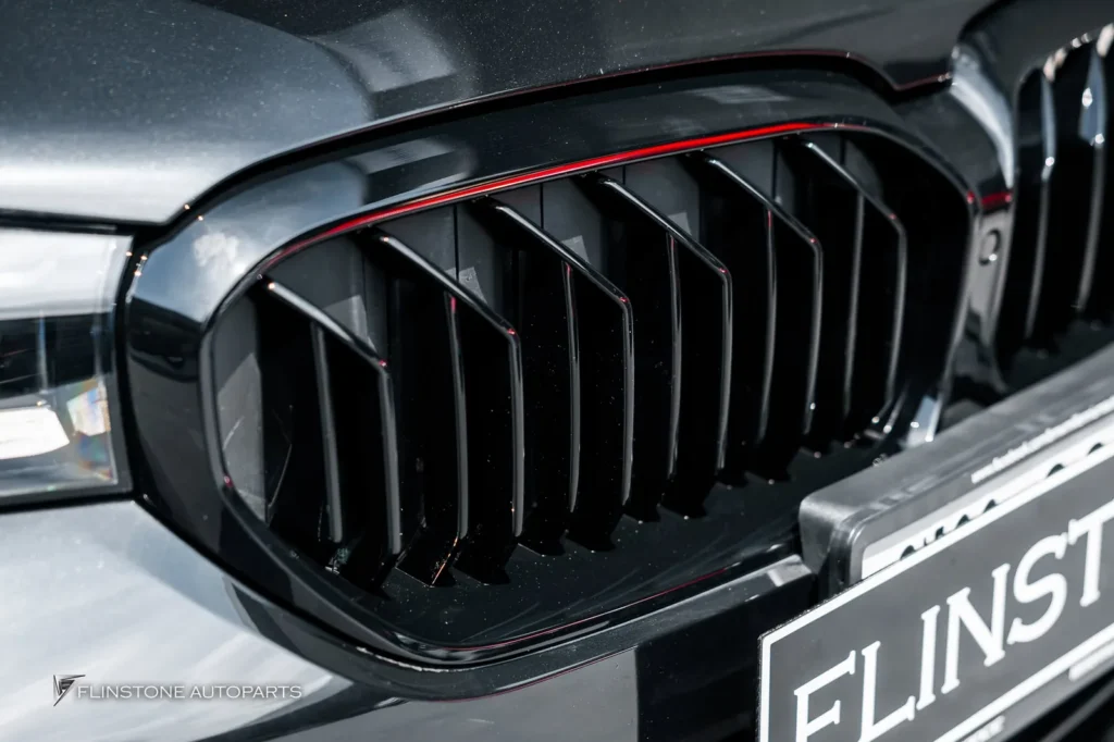 BMW G30-G32 Series 5-6 M Performance Style Carbon Fiber Front Lip + M5 Black Front Gril