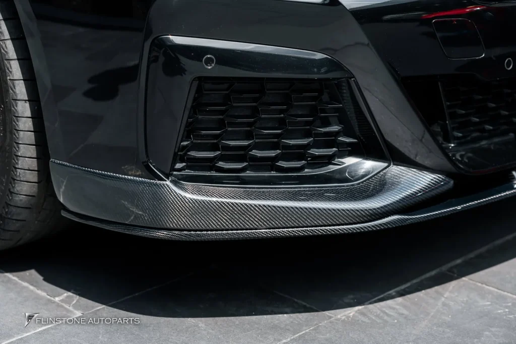 BMW G30-G32 Series 5-6 M Performance Style Carbon Fiber Front Lip + M5 Black Front Gril