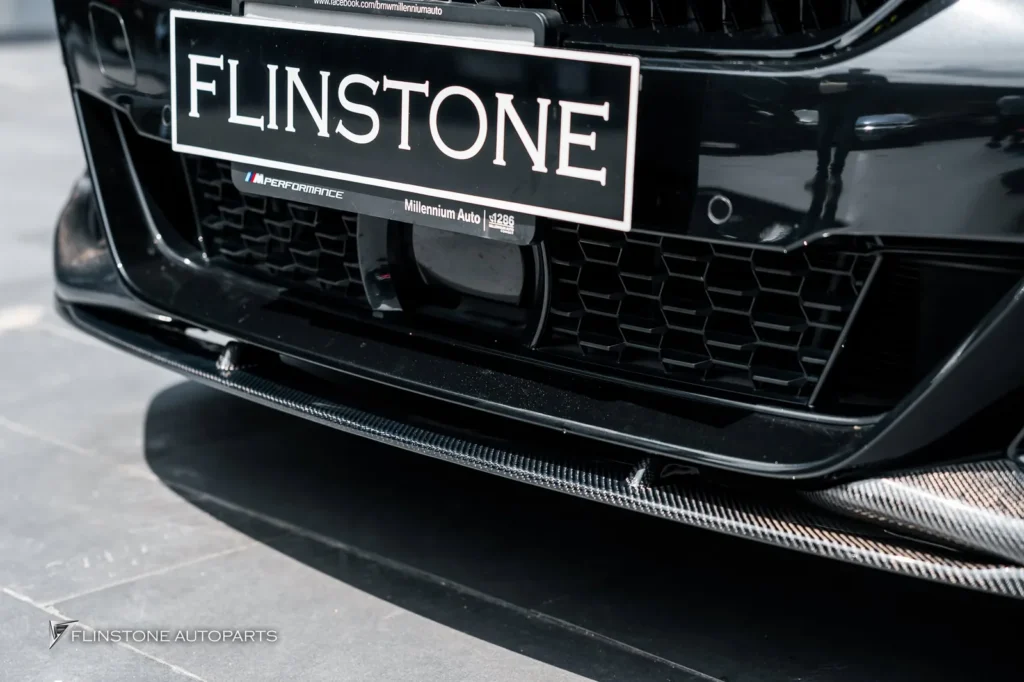BMW G30-G32 Series 5-6 M Performance Style Carbon Fiber Front Lip + M5 Black Front Gril