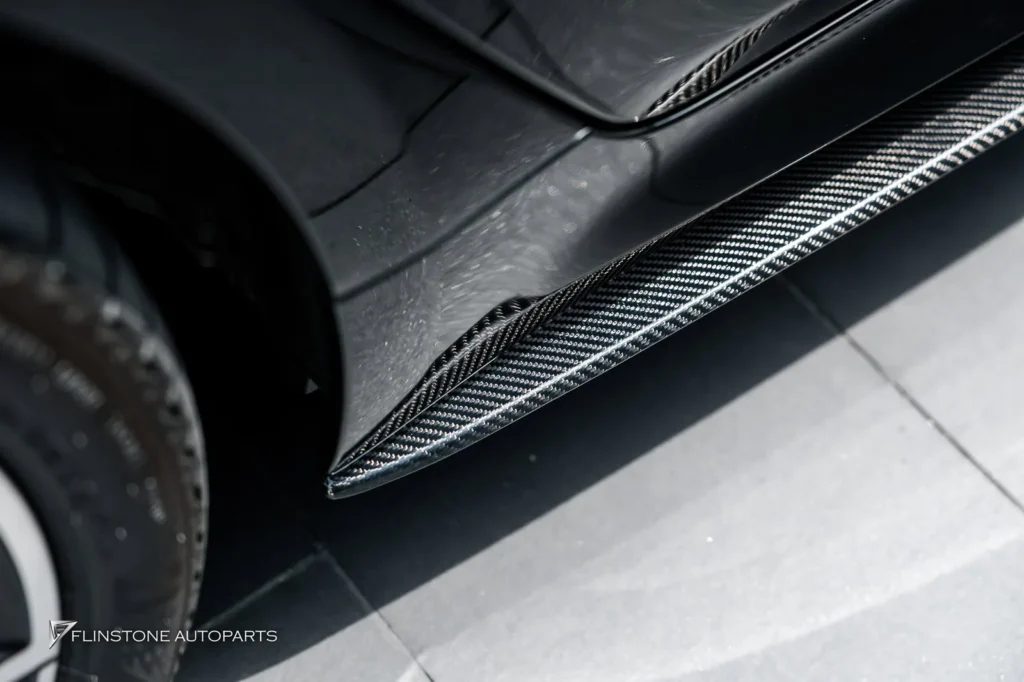 BMW G30-G32 Series 5-6 M Performance Style Carbon Fiber Front Lip + M5 Black Front Gril