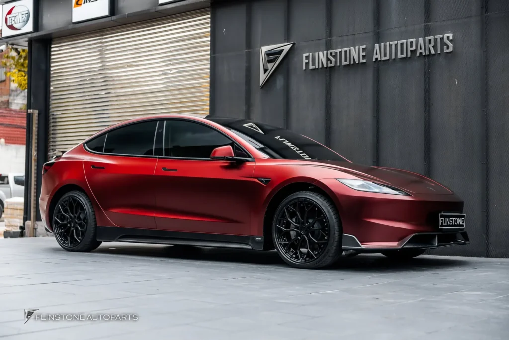TESLA Genuine CMST Carbon Fiber Front Lip + Genuine CMST Carbon Fiber