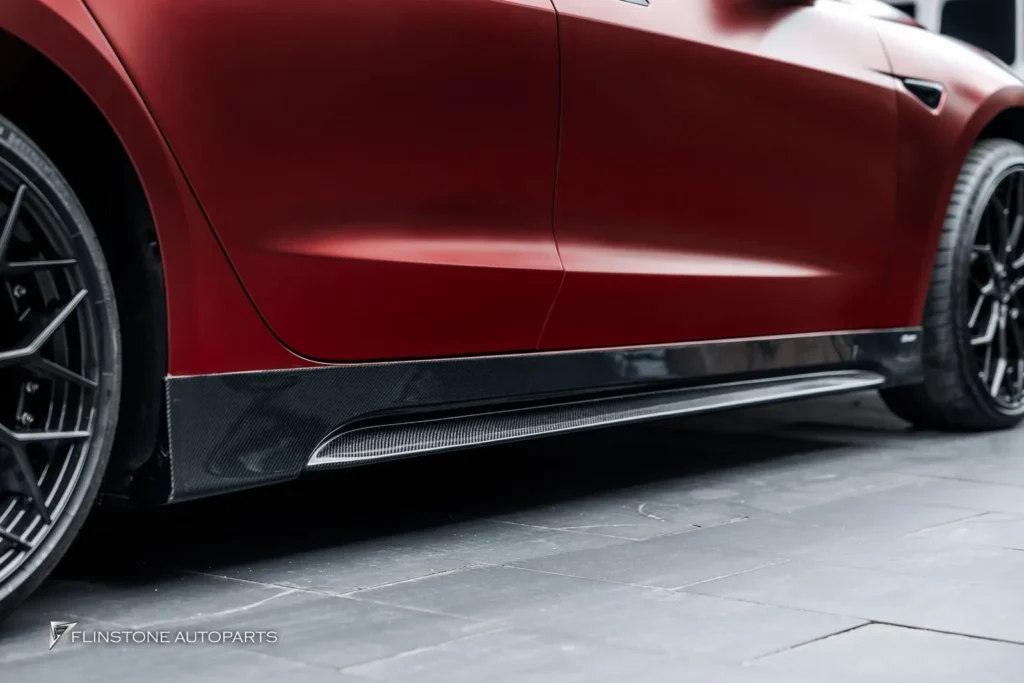 TESLA Genuine CMST Carbon Fiber Front Lip + Genuine CMST Carbon Fiber
