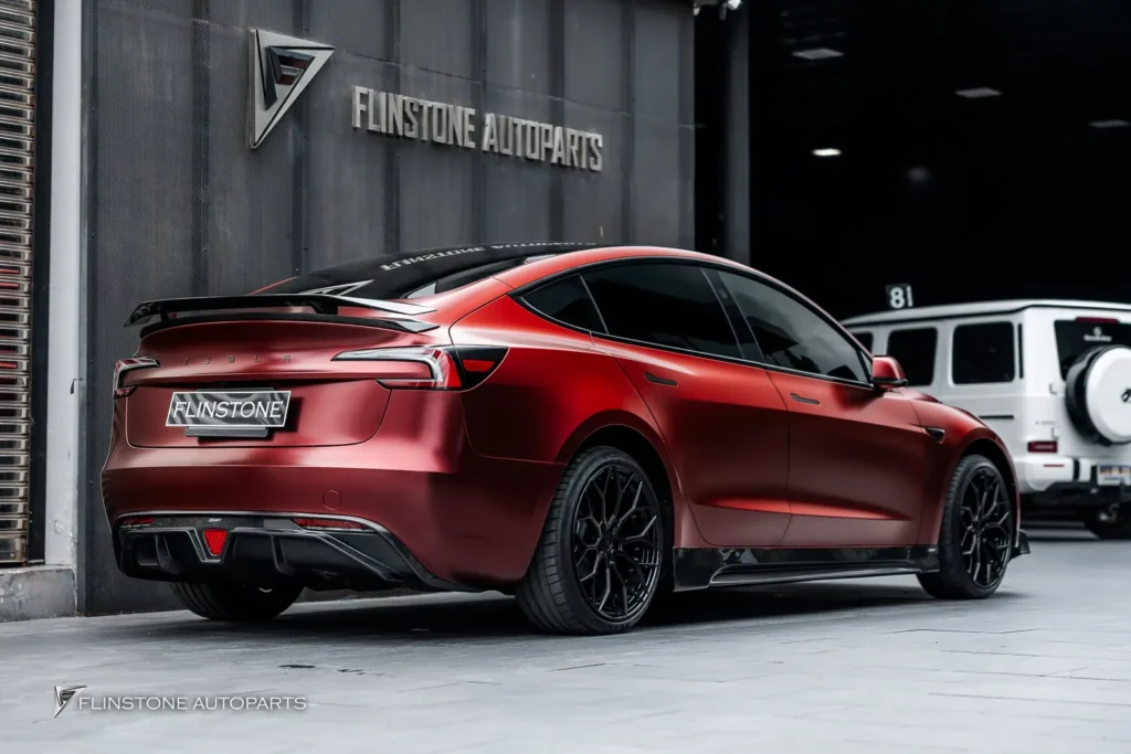 TESLA Genuine CMST Carbon Fiber Front Lip + Genuine CMST Carbon Fiber