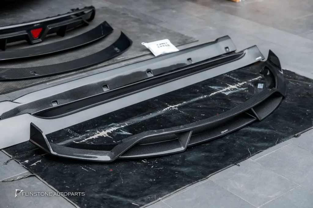 TESLA Genuine CMST Carbon Fiber Front Lip + Genuine CMST Carbon Fiber
