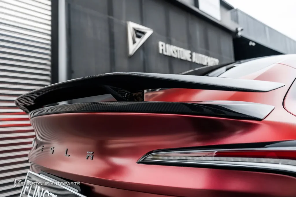 TESLA Genuine CMST Carbon Fiber Front Lip + Genuine CMST Carbon Fiber