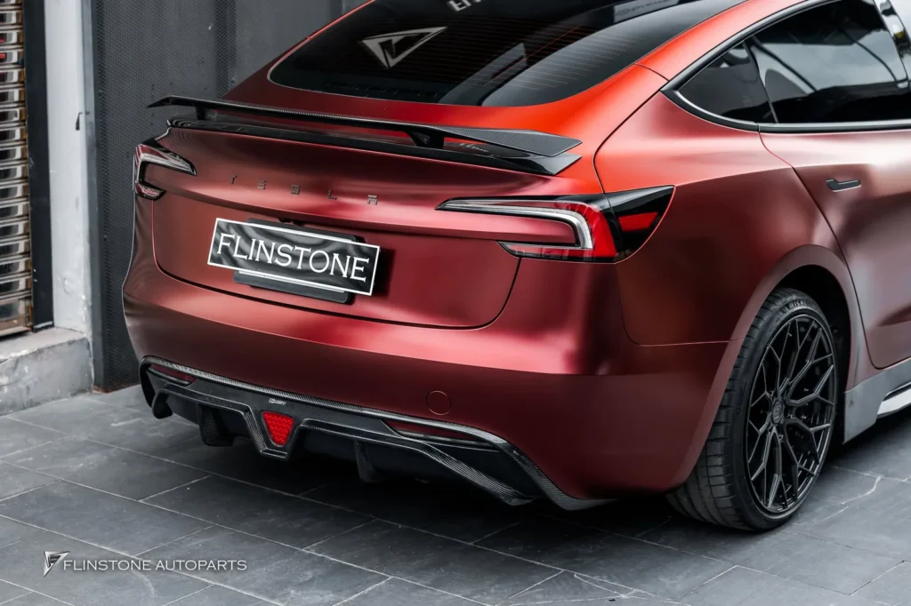 TESLA Genuine CMST Carbon Fiber Front Lip + Genuine CMST Carbon Fiber