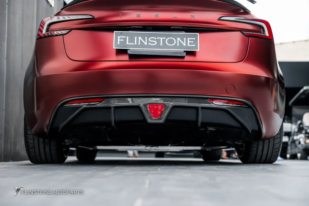 TESLA Genuine CMST Carbon Fiber Front Lip + Genuine CMST Carbon Fiber
