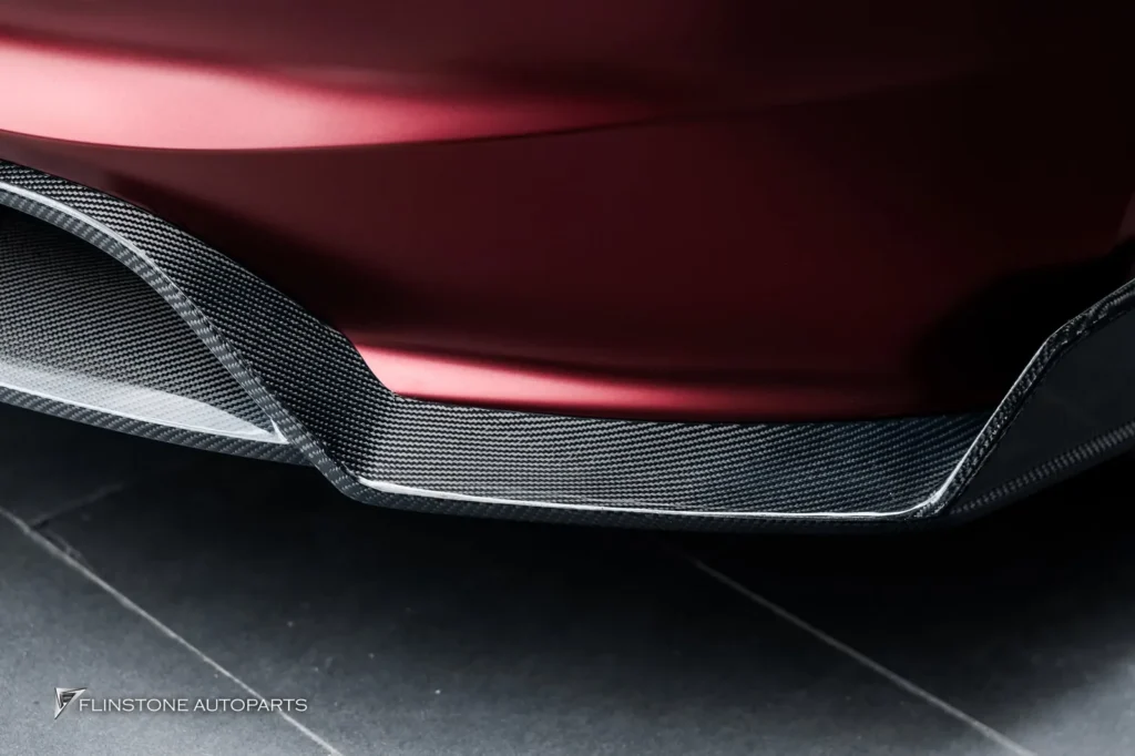 TESLA Genuine CMST Carbon Fiber Front Lip + Genuine CMST Carbon Fiber