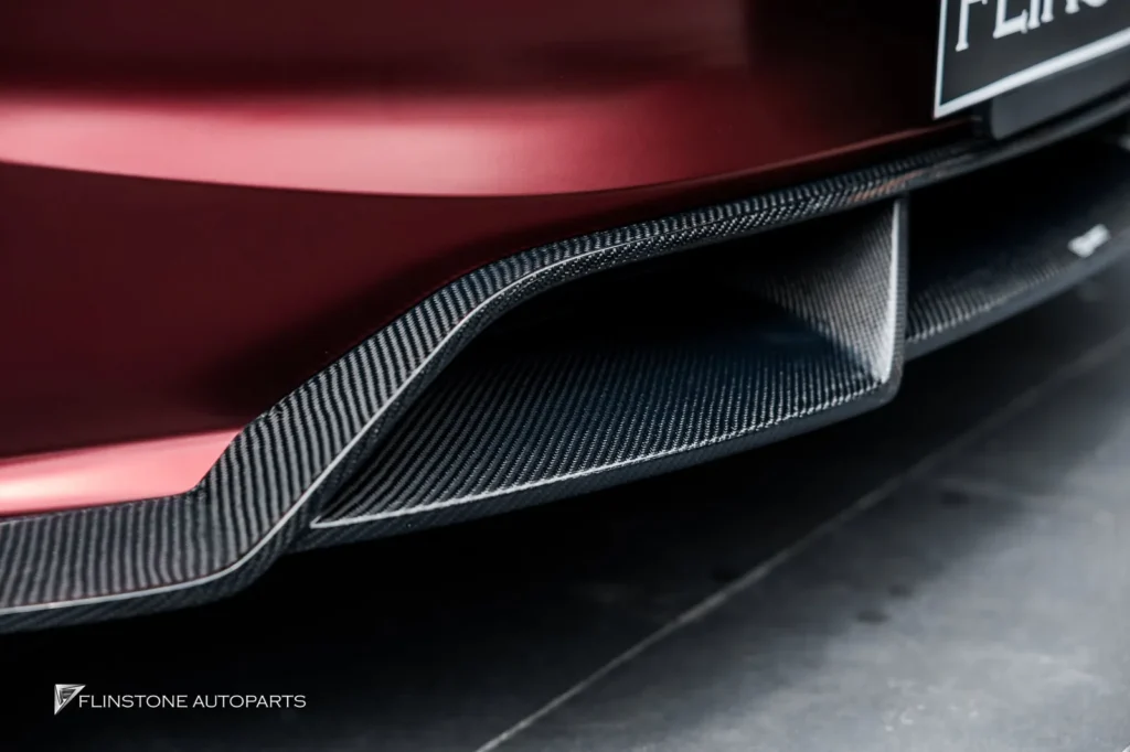 TESLA Genuine CMST Carbon Fiber Front Lip + Genuine CMST Carbon Fiber