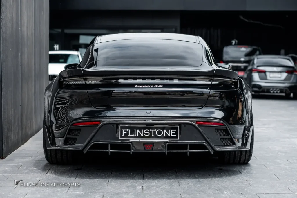 PORSCHE Taycan Genuine CMST Carbon Fiber Front Lip + Genuine CMST Carbon Fiber