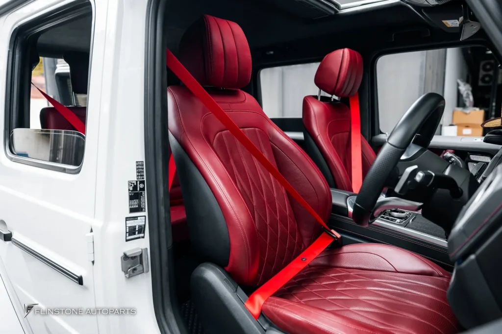 Mercedes-Benz W464 G-Class Custom Forged Wheel + Custom Red Seat Belt