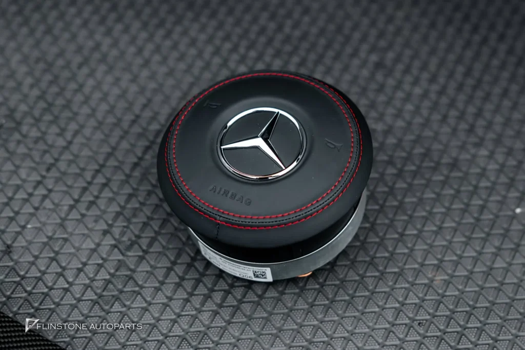 Mercedes-Benz X253 GLC-Class Carbon Fiber Trunk Spoiler + Leather Airbag with red stiching