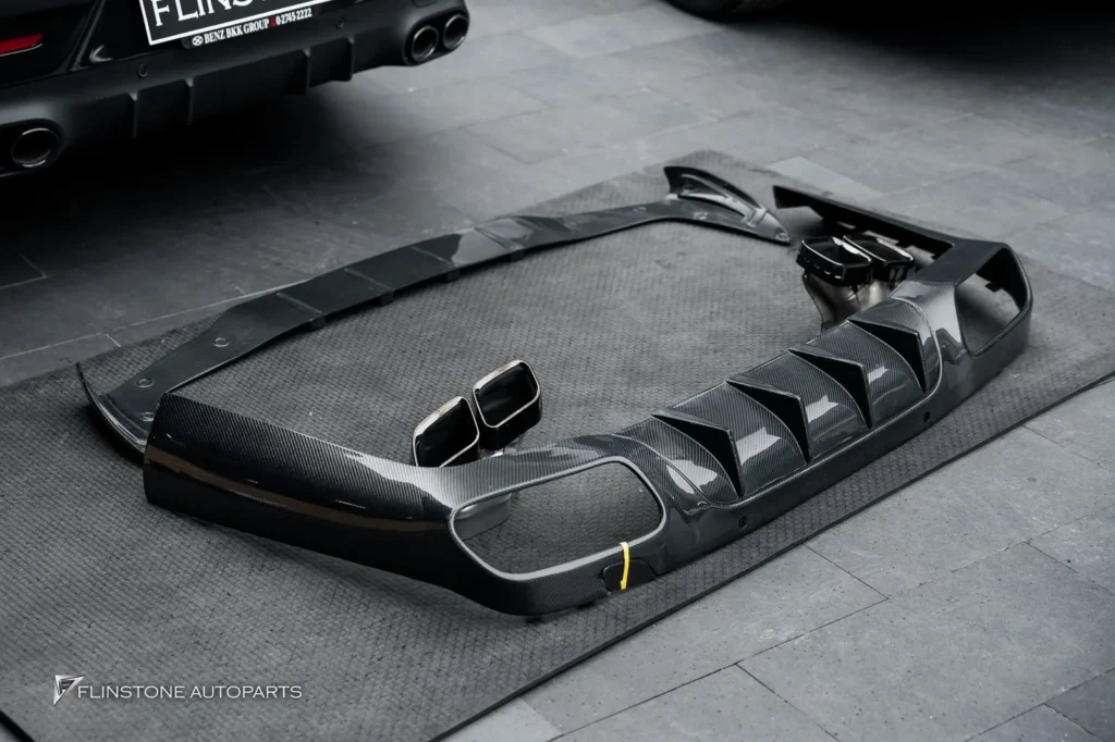 Mercedes-Benz C257 CLS-Class 2024 EH Carbon Fiber Front Lip + LB Carbpm Fiber Side Skirt