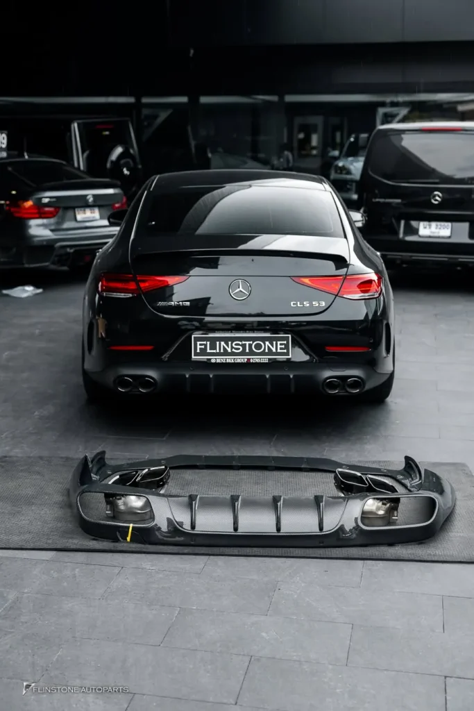 Mercedes-Benz C257 CLS-Class 2024 EH Carbon Fiber Front Lip + LB Carbpm Fiber Side Skirt