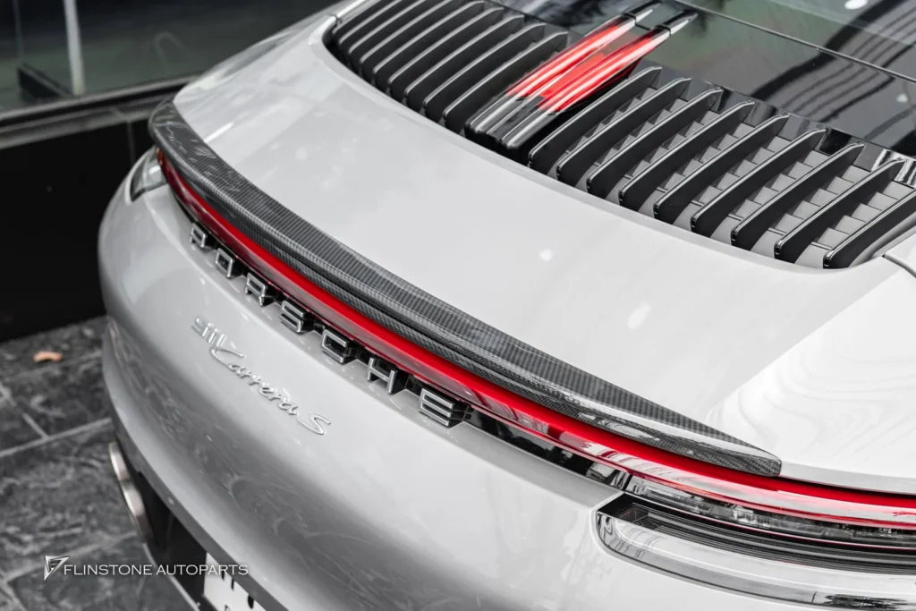 PORSCHE 992 Carrera OE Carbon Fiber Front Lip + TA Carbon Fiber Rear Spoiler