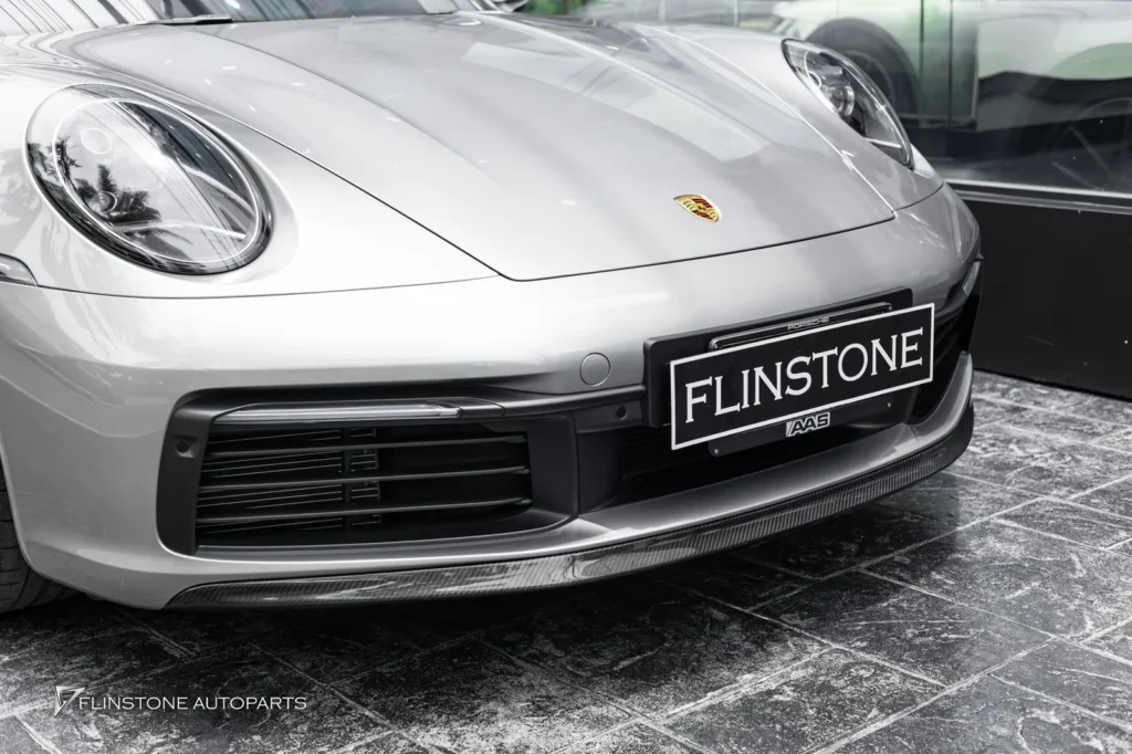 PORSCHE 992 Carrera OE Carbon Fiber Front Lip + TA Carbon Fiber Rear Spoiler