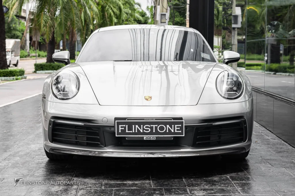 PORSCHE 992 Carrera OE Carbon Fiber Front Lip + TA Carbon Fiber Rear Spoiler