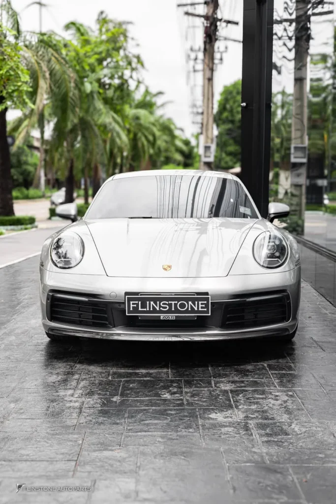 PORSCHE 992 Carrera OE Carbon Fiber Front Lip + TA Carbon Fiber Rear Spoiler