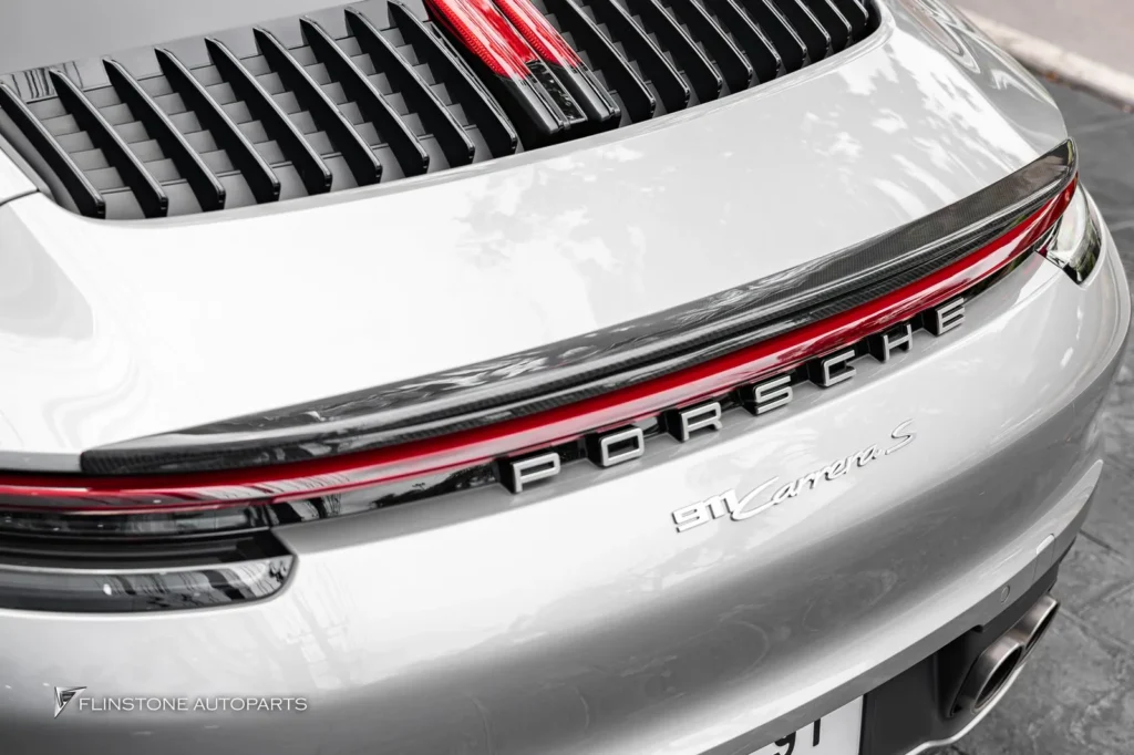 PORSCHE 992 Carrera OE Carbon Fiber Front Lip + TA Carbon Fiber Rear Spoiler