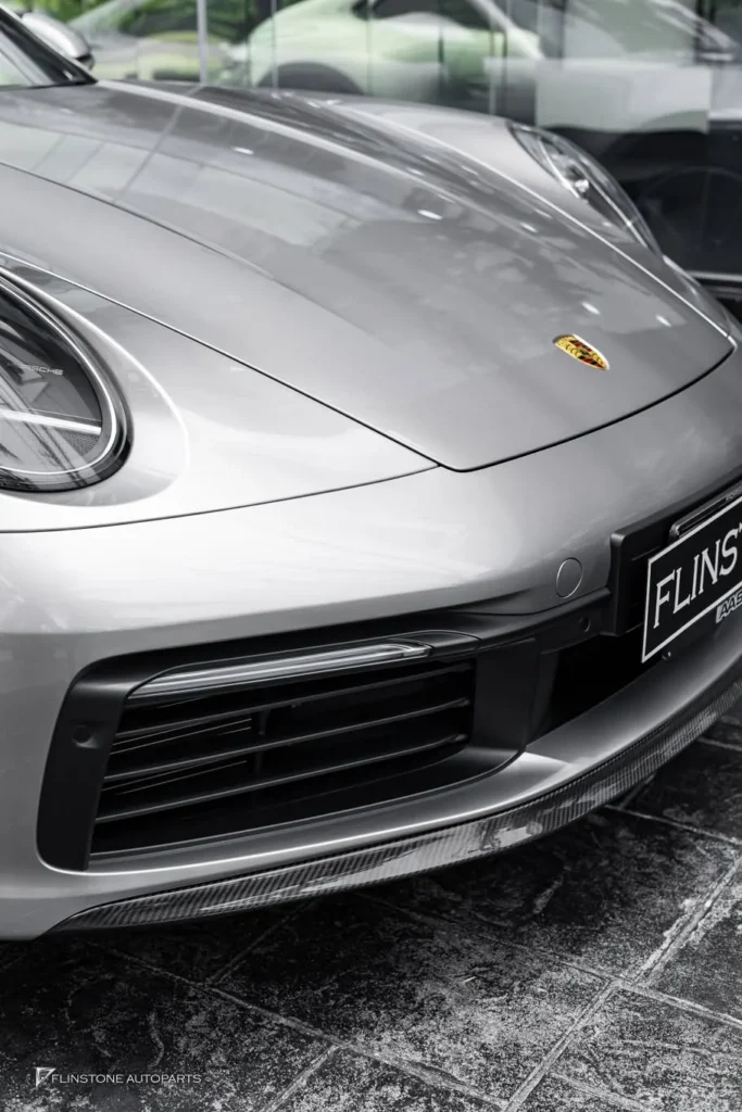 PORSCHE 992 Carrera OE Carbon Fiber Front Lip + TA Carbon Fiber Rear Spoiler