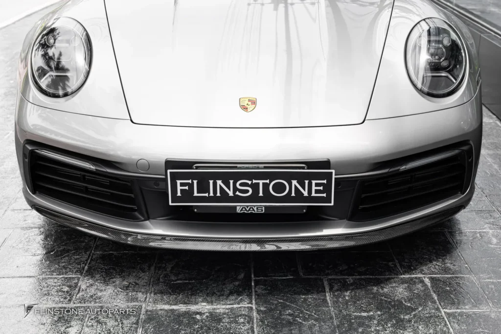 PORSCHE 992 Carrera OE Carbon Fiber Front Lip + TA Carbon Fiber Rear Spoiler