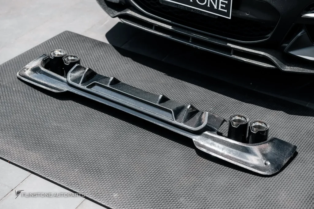 BMW X3 G01 Carbon Fiber Rear Diffuser + BMW Carbon Tailpipe