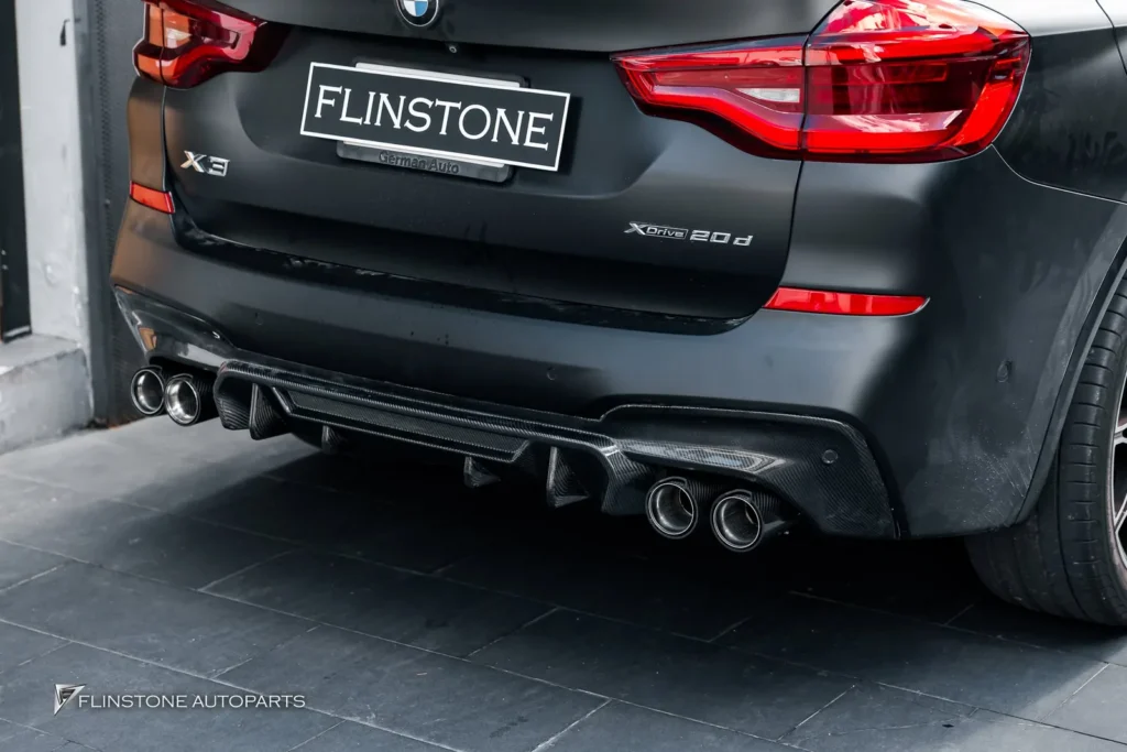 BMW X3 G01 Carbon Fiber Rear Diffuser + BMW Carbon Tailpipe