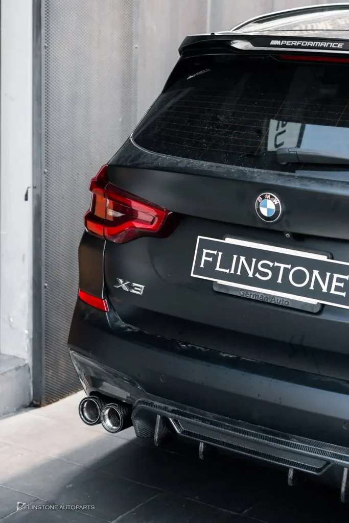 BMW X3 G01 Carbon Fiber Rear Diffuser + BMW Carbon Tailpipe