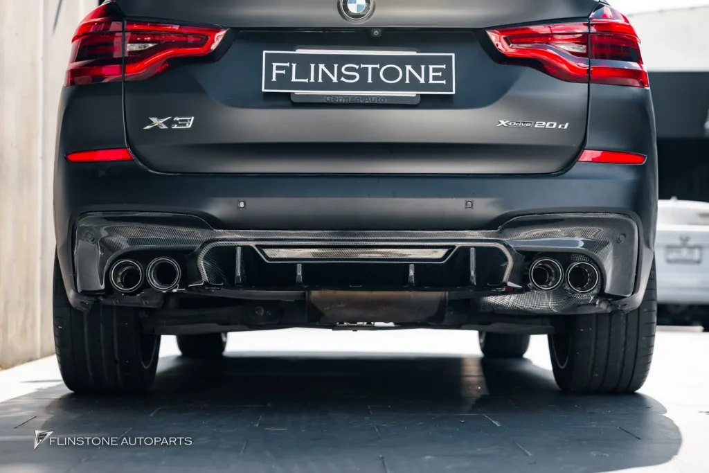 BMW X3 G01 Carbon Fiber Rear Diffuser + BMW Carbon Tailpipe