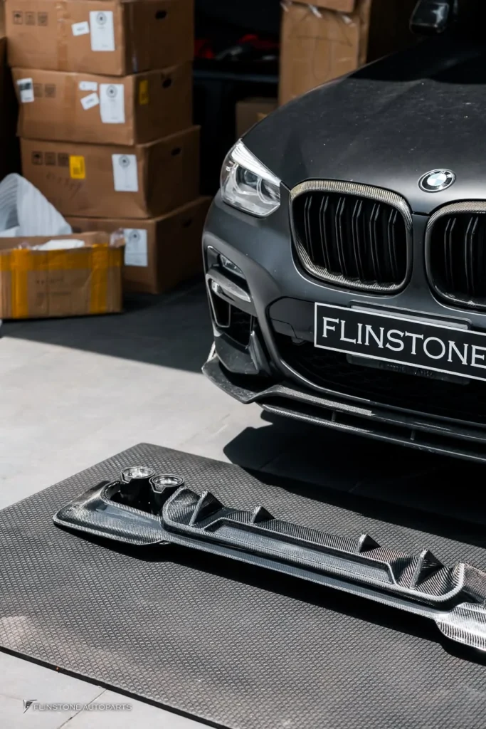 BMW X3 G01 Carbon Fiber Rear Diffuser + BMW Carbon Tailpipe