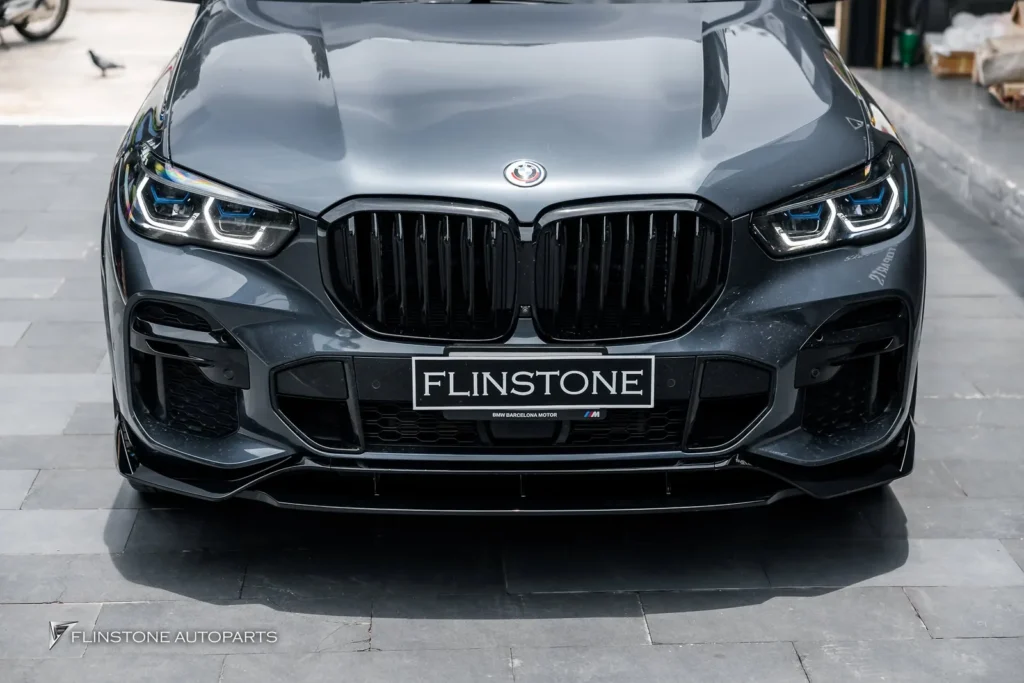 BMW G05 X5 GTs Black Front Spoiler + USUS Autoclave Carbon Mirror Housing