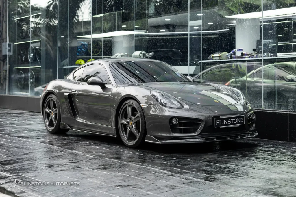 PORSCHE 981 Cayman – Boxster GTs Carbon Fiber Front Lip + GTs Carbon Fiber Side Skirt