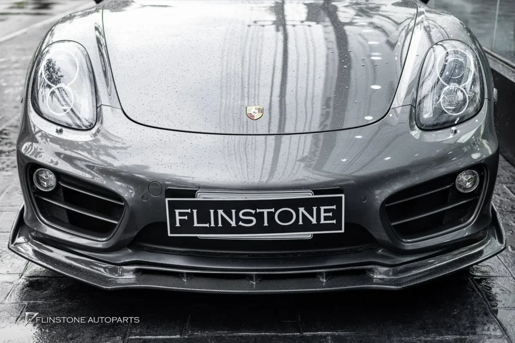 PORSCHE 981 Cayman – Boxster GTs Carbon Fiber Front Lip + GTs Carbon Fiber Side Skirt