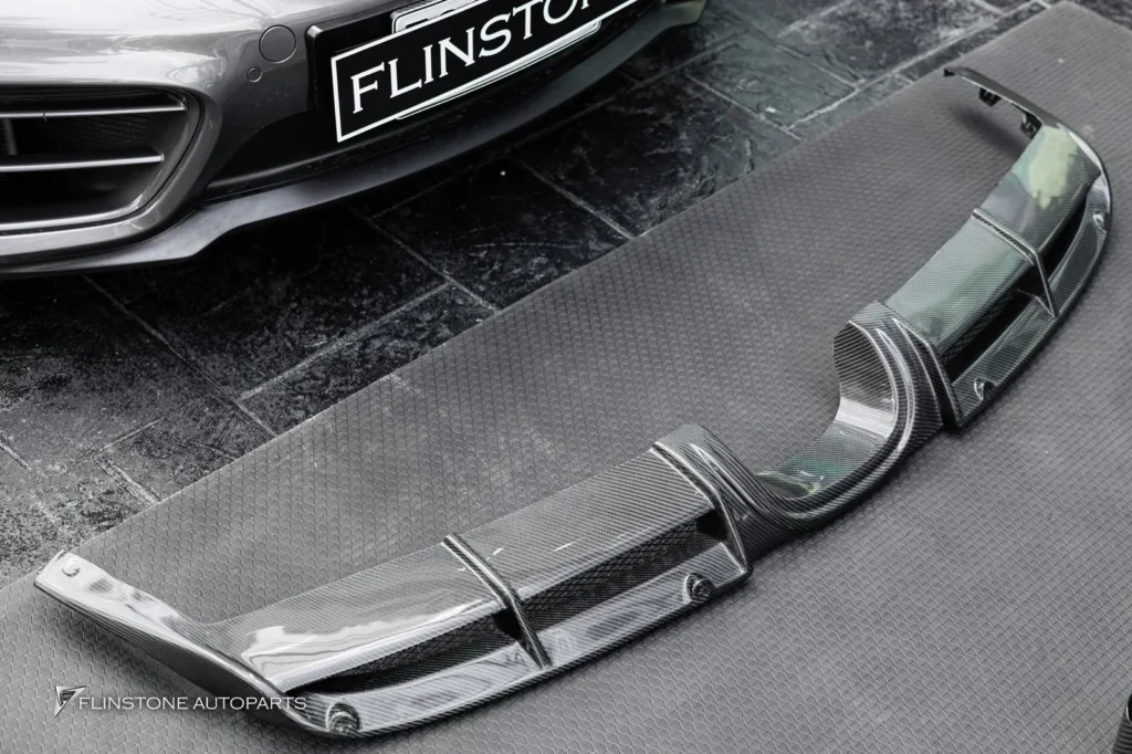 PORSCHE 981 Cayman – Boxster GTs Carbon Fiber Front Lip + GTs Carbon Fiber Side Skirt