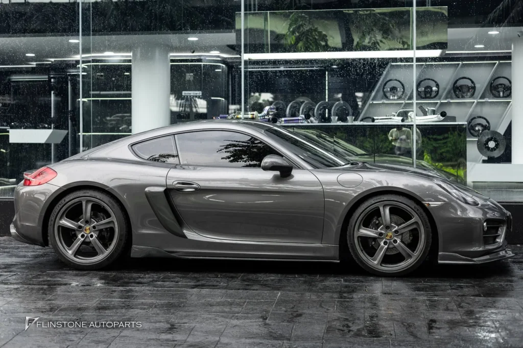 PORSCHE 981 Cayman – Boxster GTs Carbon Fiber Front Lip + GTs Carbon Fiber Side Skirt