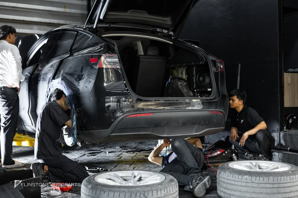 TESLA Model Y ติดดตั้งชุดโช๊ค ON AIR SUSPENSION