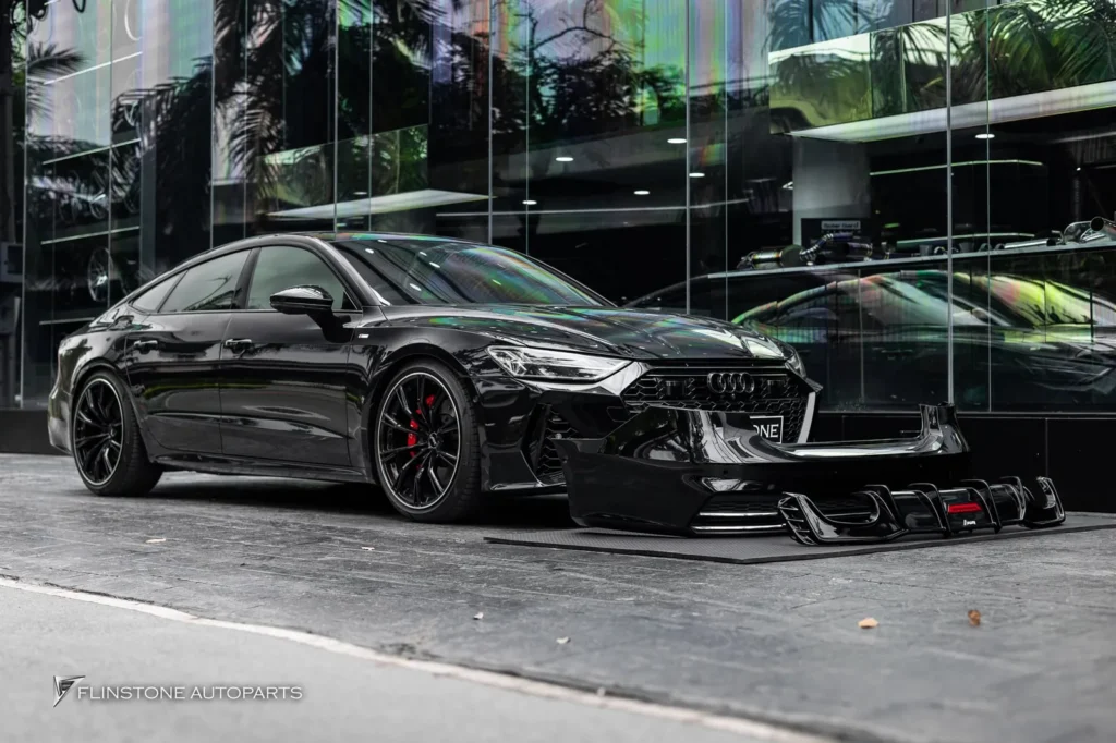 AUDI A7 ติดตั้งชุดฟิวเซอร์ท้ายจาก KARBEL ชิ้นงานคาร์บอนไฟเบอร์ พ
