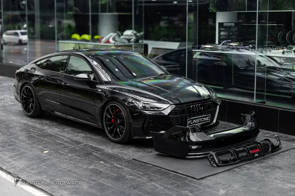 AUDI A7 ติดตั้งชุดฟิวเซอร์ท้ายจาก KARBEL ชิ้นงานคาร์บอนไฟเบอร์ พ