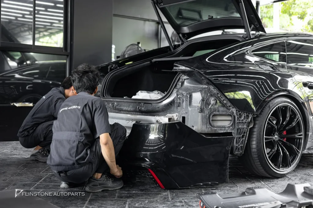 AUDI A7 ติดตั้งชุดฟิวเซอร์ท้ายจาก KARBEL ชิ้นงานคาร์บอนไฟเบอร์ พ