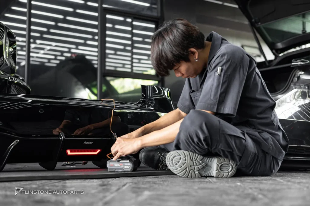 AUDI A7 ติดตั้งชุดฟิวเซอร์ท้ายจาก KARBEL ชิ้นงานคาร์บอนไฟเบอร์ พ