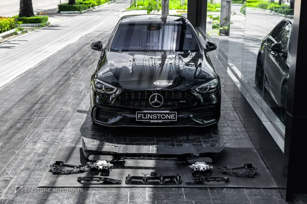 Mercedes-Benz W206 C-Class C43 AMG Rear Diffuser + C43 AMG Black Tailpipe