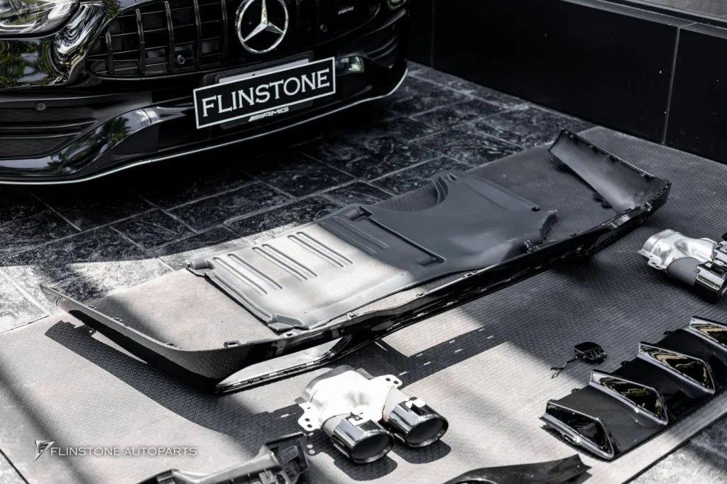 Mercedes-Benz W206 C-Class C43 AMG Rear Diffuser + C43 AMG Black Tailpipe