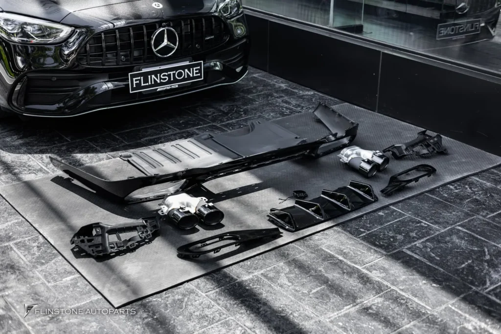 Mercedes-Benz W206 C-Class C43 AMG Rear Diffuser + C43 AMG Black Tailpipe