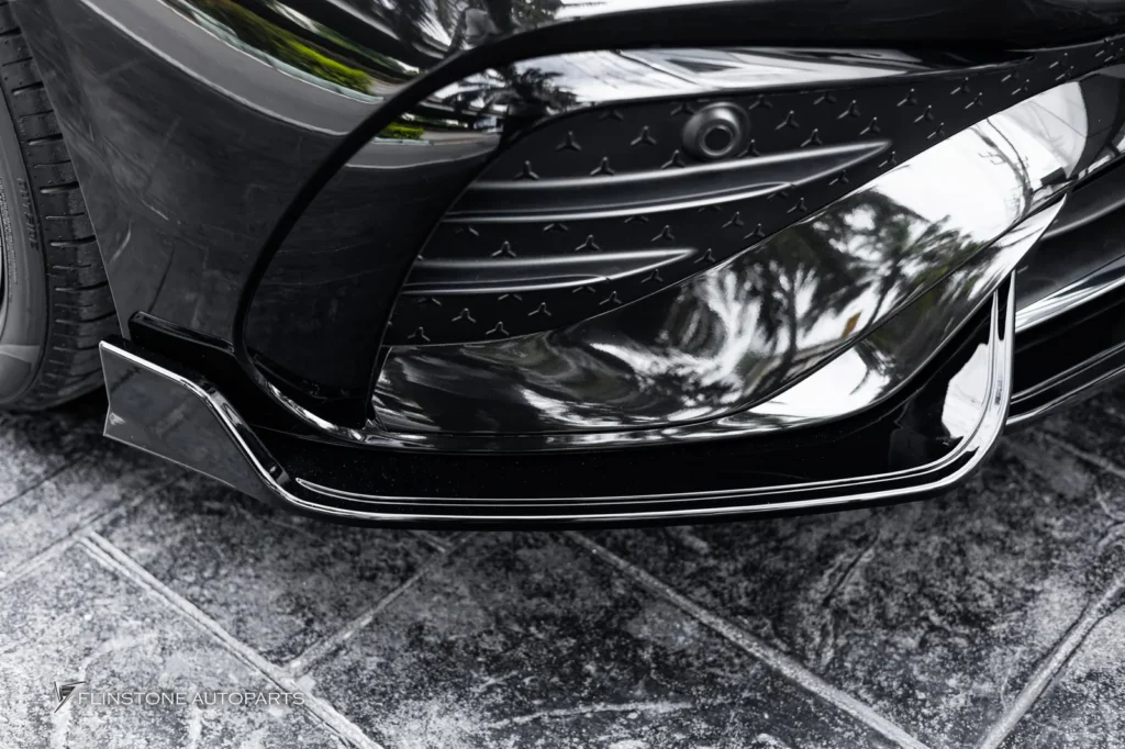 Mercedes-Benz C236 CLE-Class Coupe NEW CLE300 Coupe ติดตั้งลิ้นหน้าสีดำเงา High Gloss ทรง GT