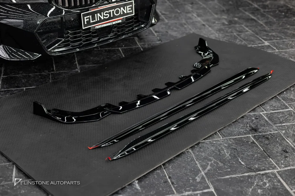 BMW G20 – G80 Series 3 Black M Performance Front Lip + Black M Performance Side Skirt