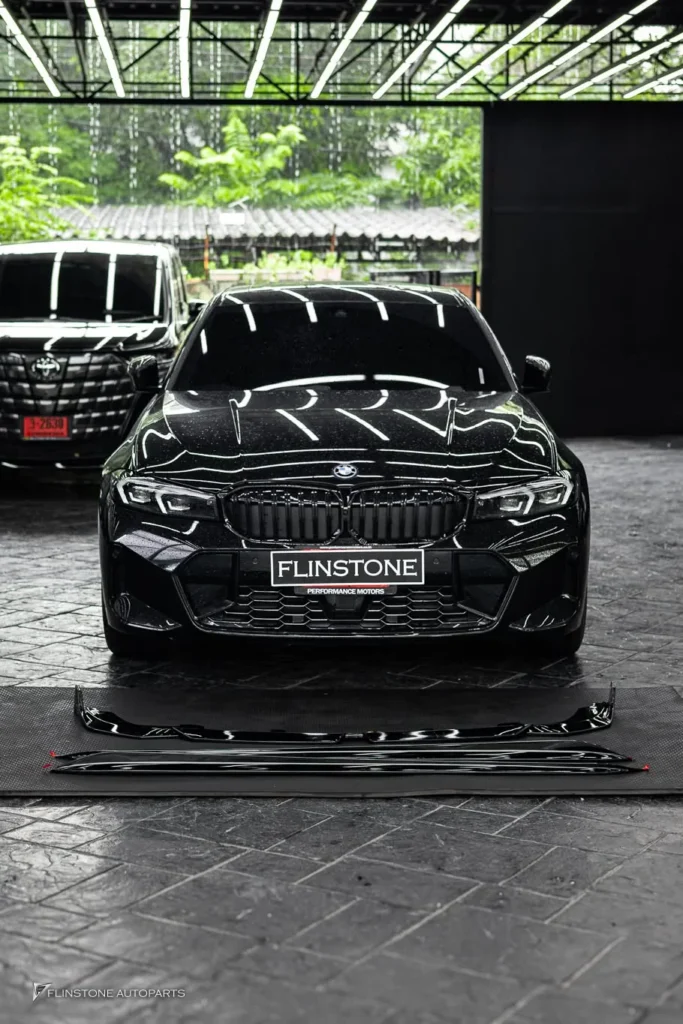 BMW G20 – G80 Series 3 Black M Performance Front Lip + Black M Performance Side Skirt