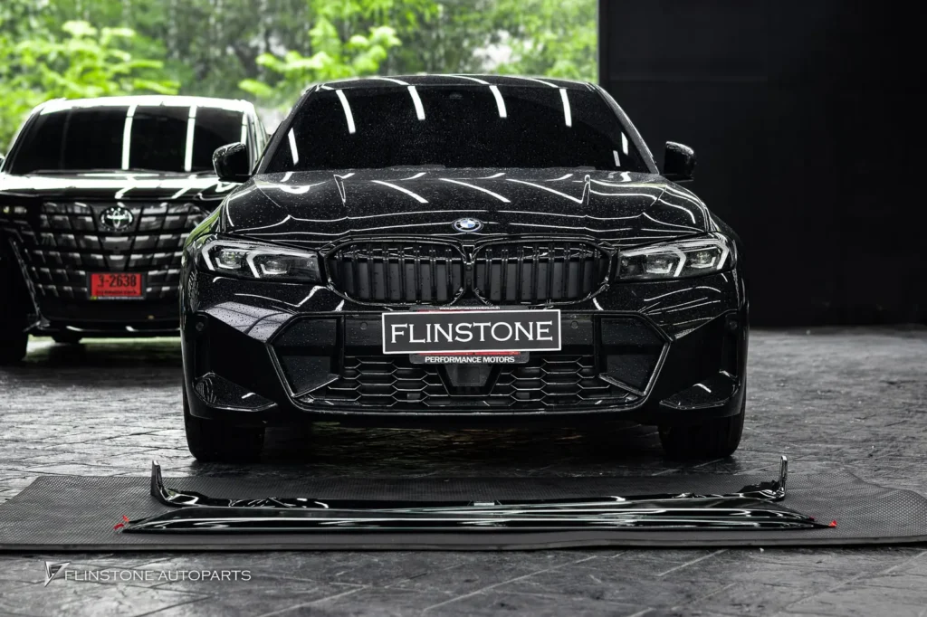 BMW G20 – G80 Series 3 Black M Performance Front Lip + Black M Performance Side Skirt